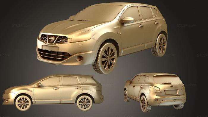 Автомобили и транспорт (Nissan Qashqai 2010, CARS_2775) 3D модель для ЧПУ станка